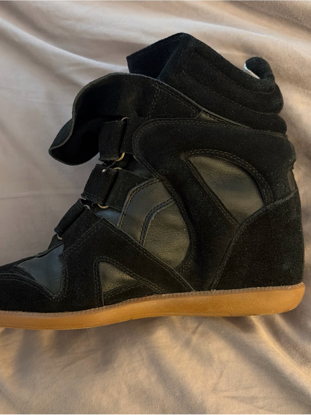 Authentic Isabel Marant Bekett Wedge Rare Sneakers – black pony (Size 39EUR) 9US